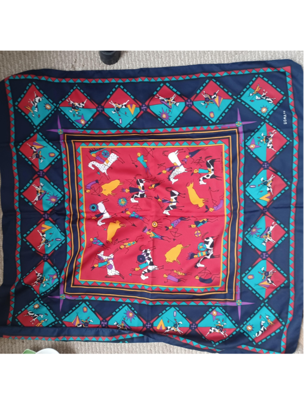 Boma Vintage Scarf Joyce Mange Canadian indigenous artist